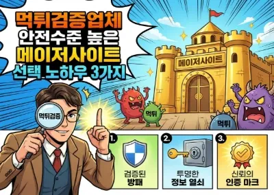 먹튀검증업체 안전수준 높은 메이저사이트 선택 노하우 3가지