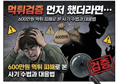 안전한 먹튀검증 먼저 했더라면… 600만원 먹튀 피해로 본 사기 수법과 대응법