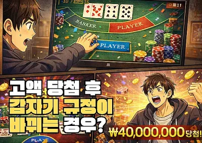 Q : 고액 당첨 후 갑자기 규정이 바뀌는 이유는?