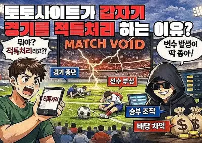 Q : 토토사이트가 갑자기 경기를 적특처리 하는 이유?