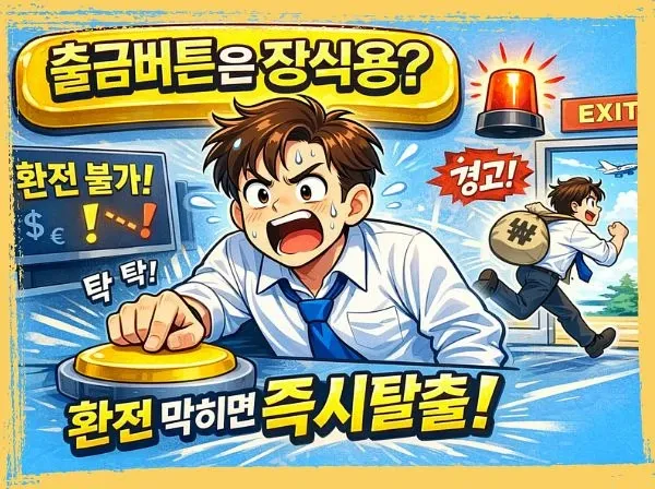 출금 버튼은 장식용? 환전 막히면 즉시 탈출